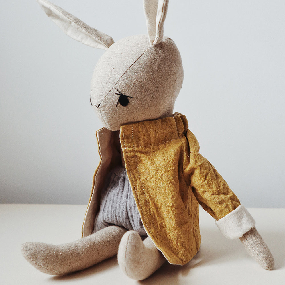 IRISH LINEN HANDMADE BUNNY DOLL