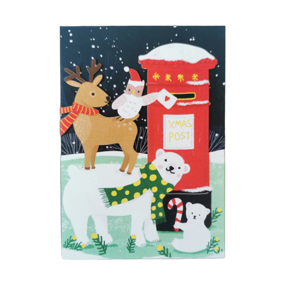 Christmas Card Polar Bear Reindeer