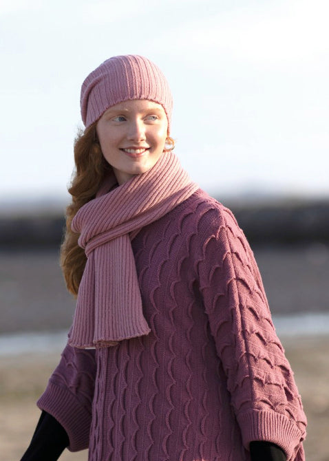 Irish Knitwear Pink Poncho Cardigan