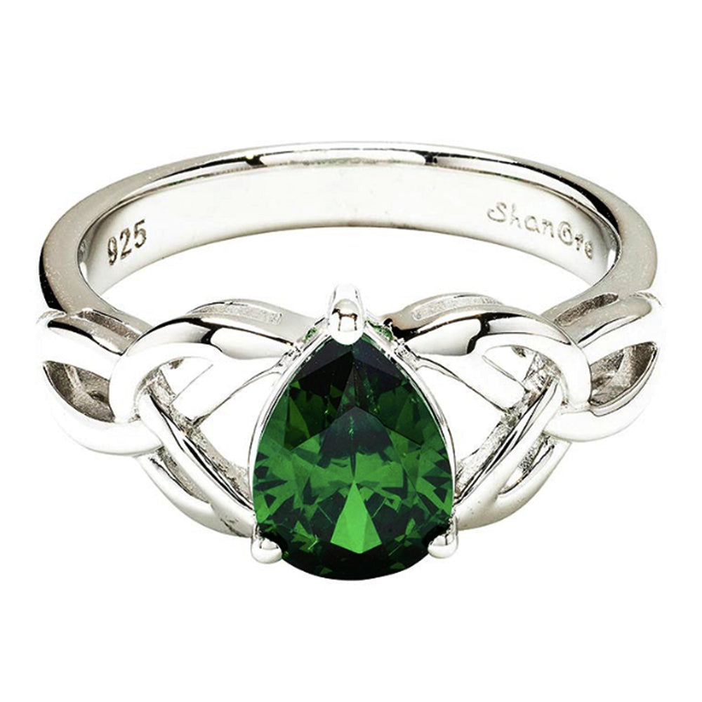 Emerald Ring Irish Celtic Jewellery