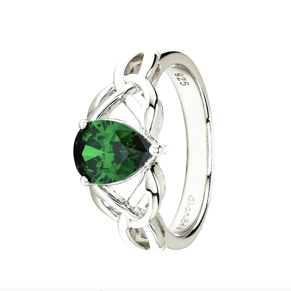 Irish Celtic Emerald Ring