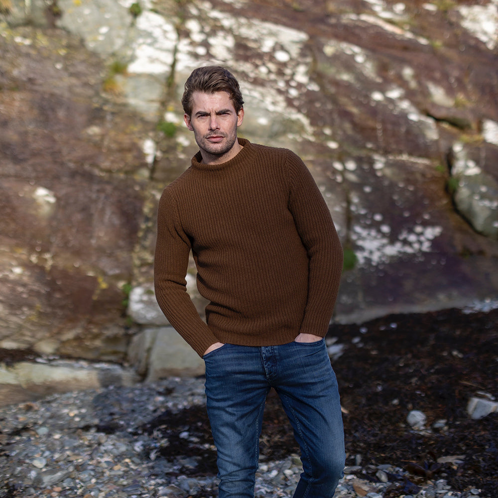 Irish Brown Wool Sweater 