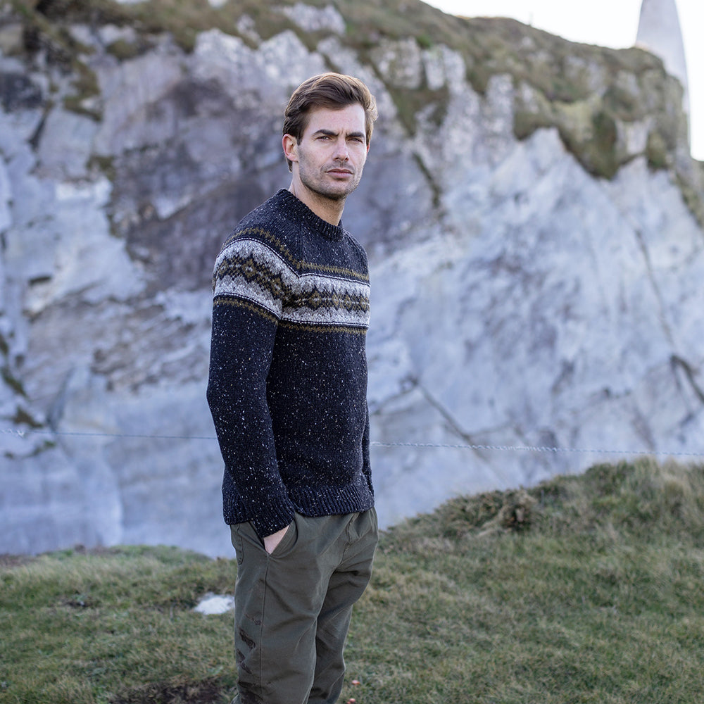 Mens Fairisle Irish Wool Sweater