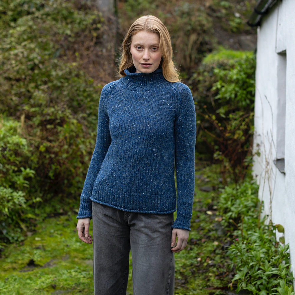 Irish Wool Knitwear Sweater Turtle Neck 