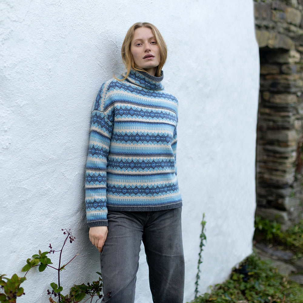 Irish Knitted Fairisle Wool Sweater 