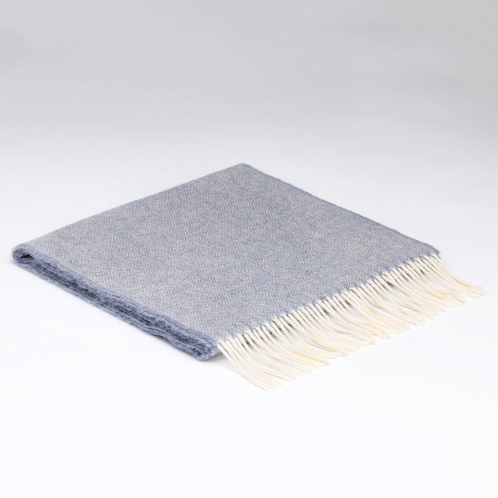 Irish lambswool wool scarf with fringe