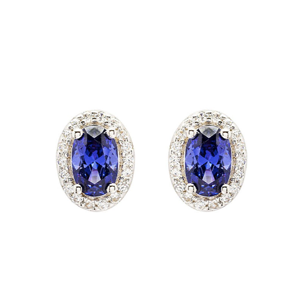 Sterling Silver Tanzanite Earrings