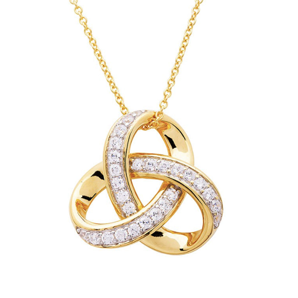 14kt Gold Trinity Knot Necklace 