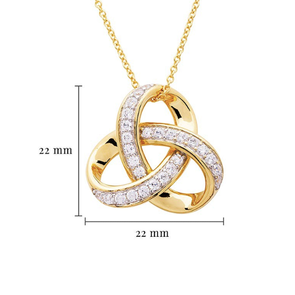 14kt Gold Trinity Knot Necklace 