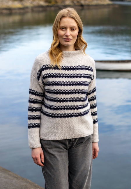 Warm Irish Wool Knit Sweater 